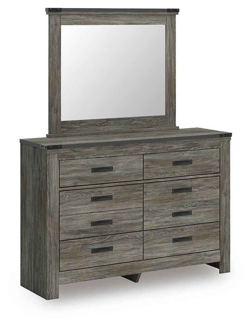 Frandern Full Panel Bed, Dresser and Mirror - B4480B20