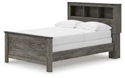 Frandern Gray Full Bookcase Panel Bed - B4480B3