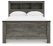 Frandern Gray Full Bookcase Panel Bed - B4480B3