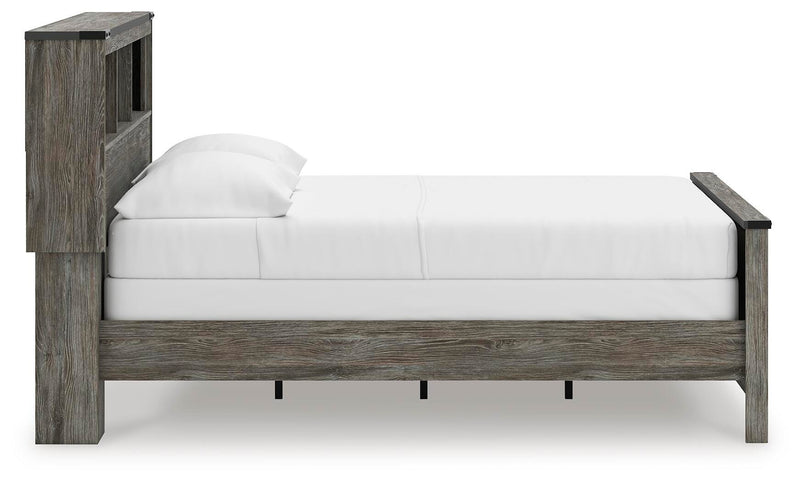 Frandern Gray Full Bookcase Panel Bed - B4480B3
