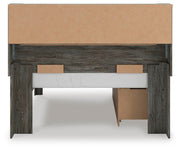Frandern Gray Full Bookcase Panel Bed with Storage - B4480B9