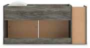 Frandern Gray Twin Loft  Bed with Bookcase and Drawer Storage - B4480B16