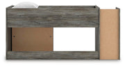 Frandern Gray Twin Loft  Bed with Bookcase Storage - B4480B14