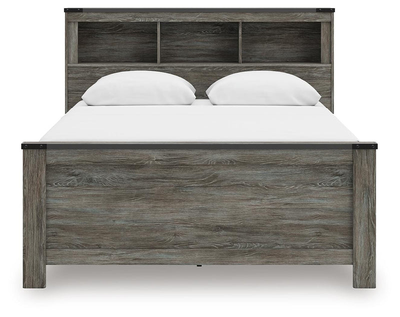 Frandern Queen Bookcase Bed, Dresser and Mirror - B4480B7