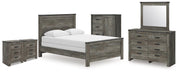 Frandern Queen Panel Bed, Dresser, Mirror, Chest and 2 Nightstands - B4480B29