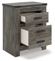 Frandern Queen Panel Bed, Dresser, Mirror, Chest and 2 Nightstands - B4480B29