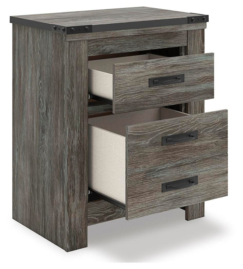 Frandern Queen Panel Bed, Dresser, Mirror, Chest and 2 Nightstands - B4480B29