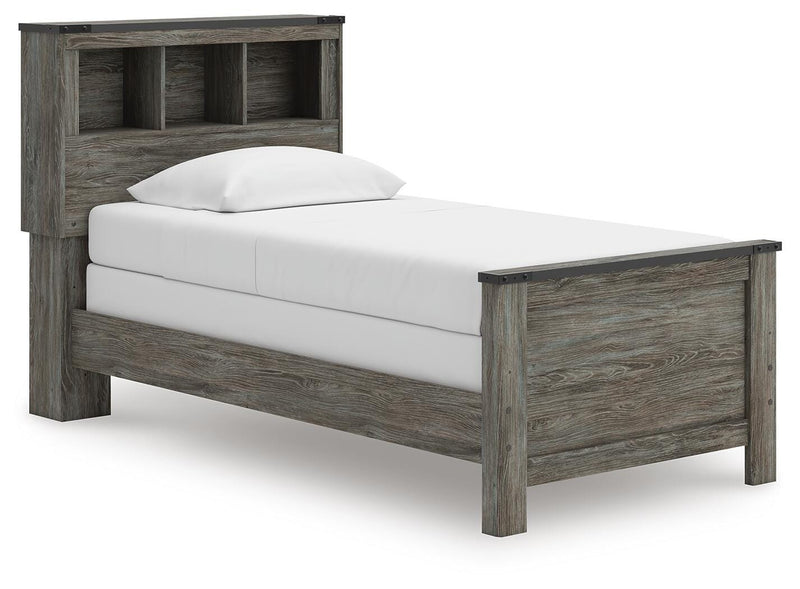Frandern Twin Bookcase Bed, Dresser and Mirror - B4480B5