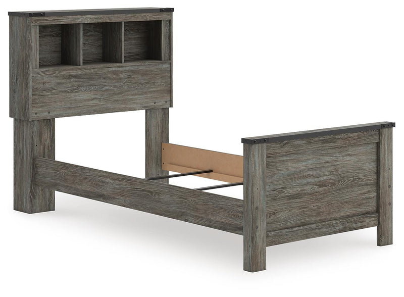 Frandern Twin Bookcase Bed, Dresser and Mirror - B4480B5
