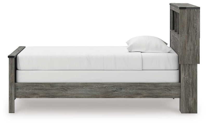 Frandern Twin Bookcase Bed, Dresser and Mirror - B4480B5