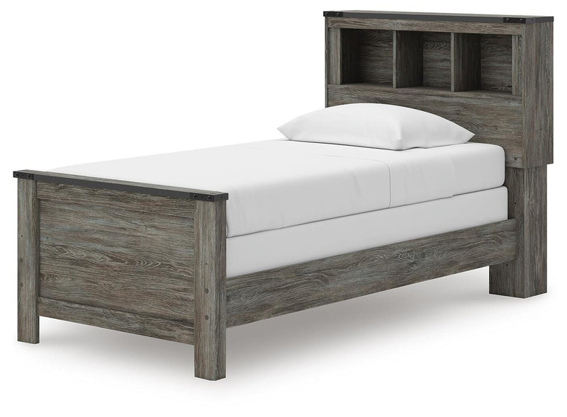 Frandern Twin Bookcase Bed, Dresser and Mirror - B4480B5