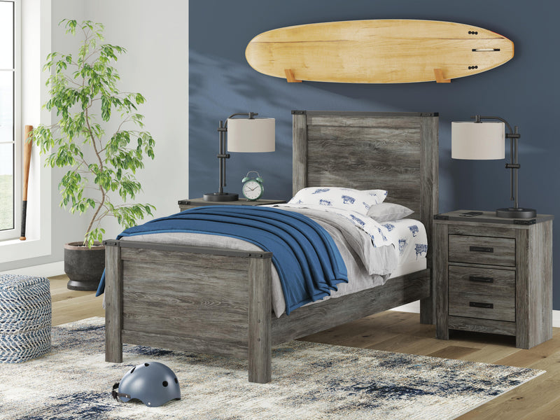 Frandern Twin Panel Bed, Dresser and Mirror - B4480B18