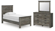 Frandern Twin Panel Bed, Dresser and Mirror - B4480B18