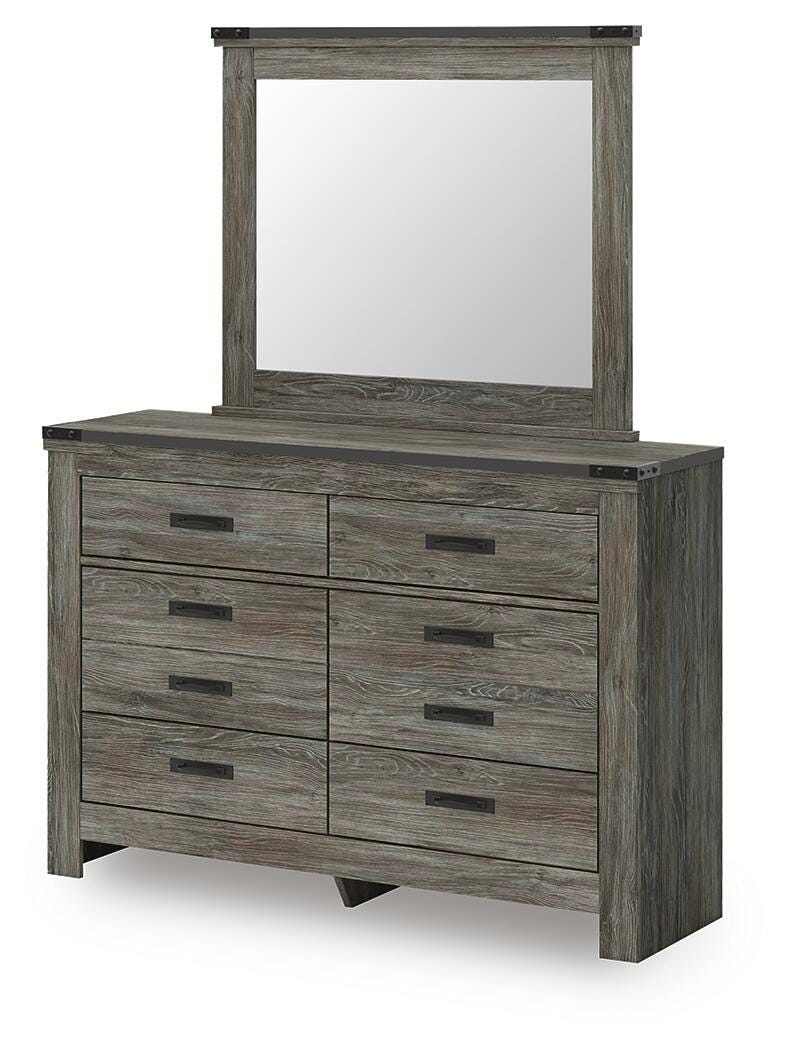 Frandern Twin Panel Bed, Dresser and Mirror - B4480B18