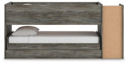 Frandern Warm Gray Twin Over Twin Loft Bed and Mattresses - B4480B27