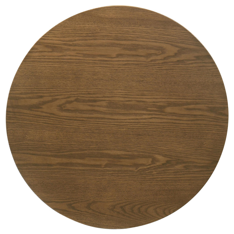 Franklin 2-piece Round Pedestal Coffee Table Set Dark Brown - 706438-S2