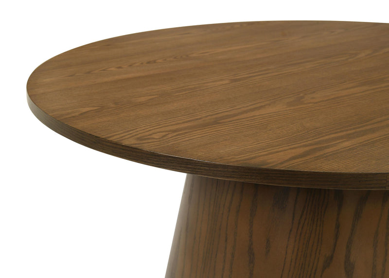 Franklin 3-piece Round Pedestal Coffee Table Set Dark Brown - 706438-S3