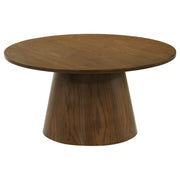 Franklin 36-inch Round Pedestal Coffee Table Dark Brown - 706438