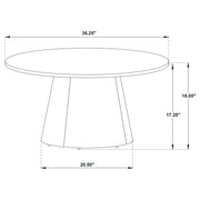 Franklin 36-inch Round Pedestal Coffee Table Grey and Dark Brown - 722978