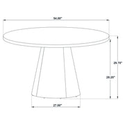 Franklin 5-piece 54-inch Round Dining Table Set Dark Brown - 193830-S5