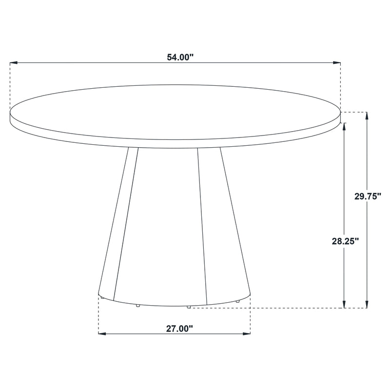 Franklin 5-piece 54-inch Round Dining Table Set Dark Brown - 193830-S5