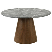 Franklin 50-inch Round Dining Table Grey and Dark Oak - 193820