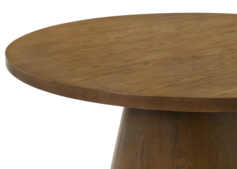 Franklin 54-inch Round Wood Pedestal Base Dining Table Dark Brown - 193830