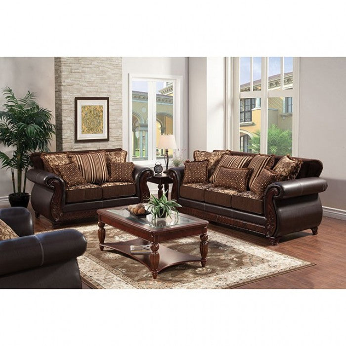 Franklin Dark Brown/Tan Sofa - SM6106N-SF