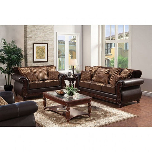 Franklin Dark Brown/Tan Sofa - SM6106N-SF