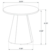 Franklin Round Wood Pedestal Side End Table Dark Brown - 706437