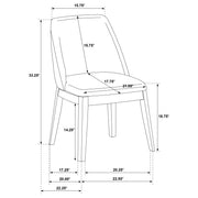 Franklin Upholstered Dining Side Chair Grey (Set of 2) - 193822
