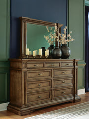 Frantanna Brown Dresser and Mirror - PCB949B1