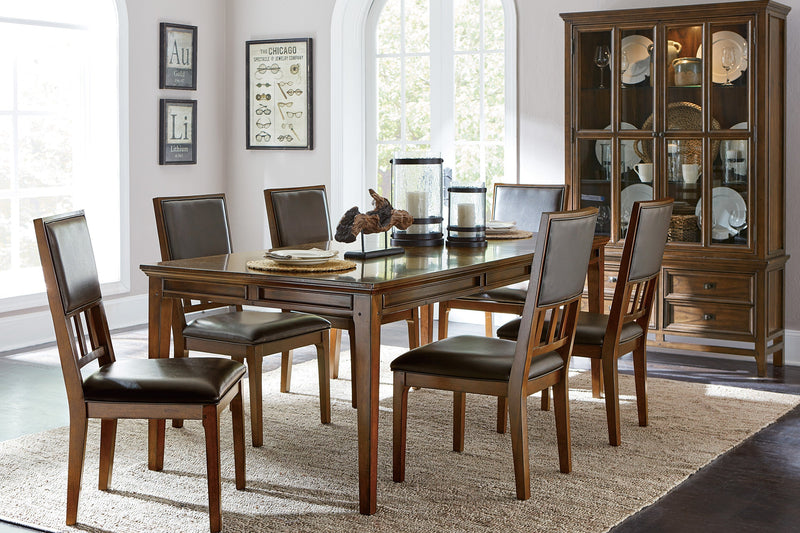 Frazier Park Brown Cherry Extendable Dining Set - Gate FurnitureDining Room Set