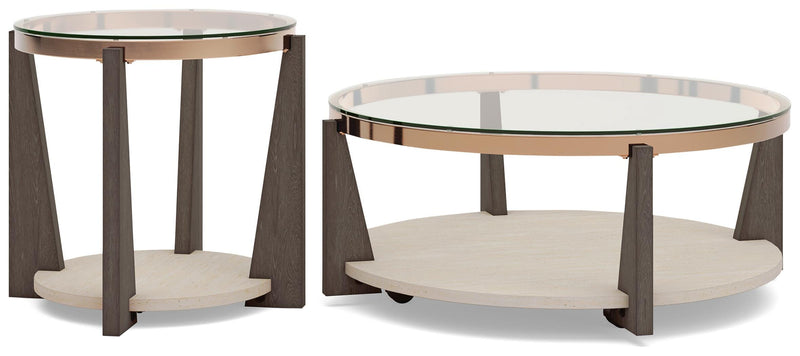 Frazwa Coffee Table with 1 End Table in Multi - PKG018492
