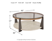 Frazwa Coffee Table with 1 End Table in Multi - PKG018492