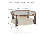 Frazwa Coffee Table with 2 End Tables in Multi - PKG018493