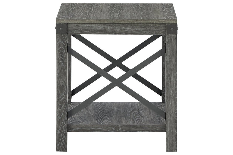 Freedan Grayish Brown End Table - Gate FurnitureEnd Table