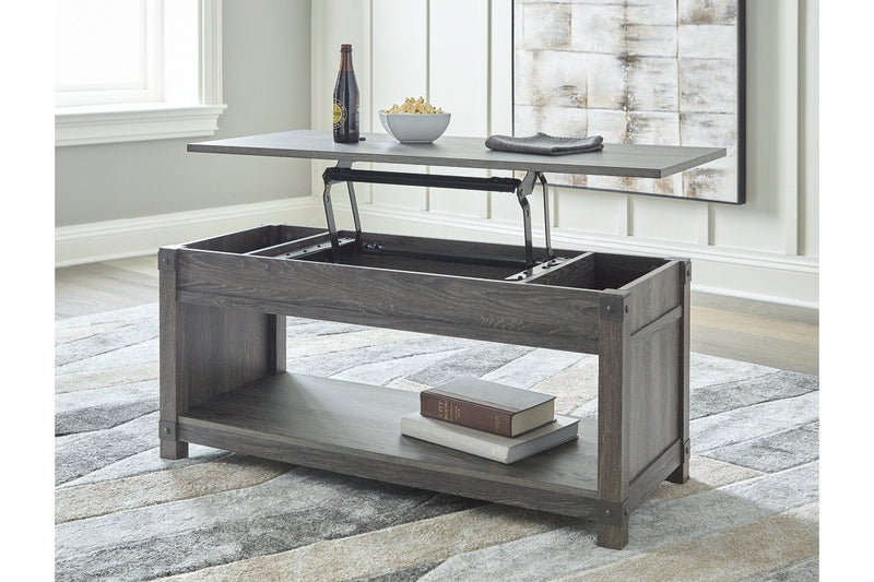 Freedan Grayish Brown Lift - Top Coffee Table - Gate FurnitureCoffee Table