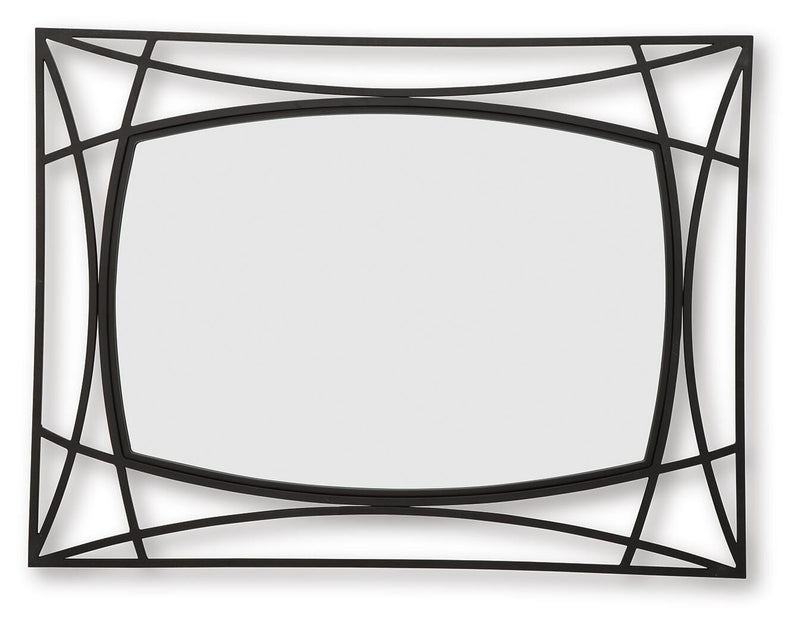 Freenville Black Accent Mirror - A8010408