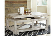 Fregine Whitewash Coffee Table with Lift Top - Gate FurnitureCoffee Table