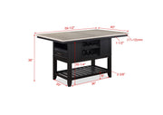 Frey Black/Gray Counter Height Dining Set - Gate FurnitureCounter Height Set