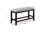 Frey Black/Gray Counter Height Dining Set - Gate FurnitureCounter Height Set