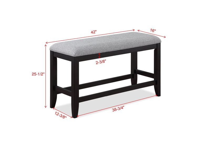 Frey Black/Gray Counter Height Dining Set - Gate FurnitureCounter Height Set