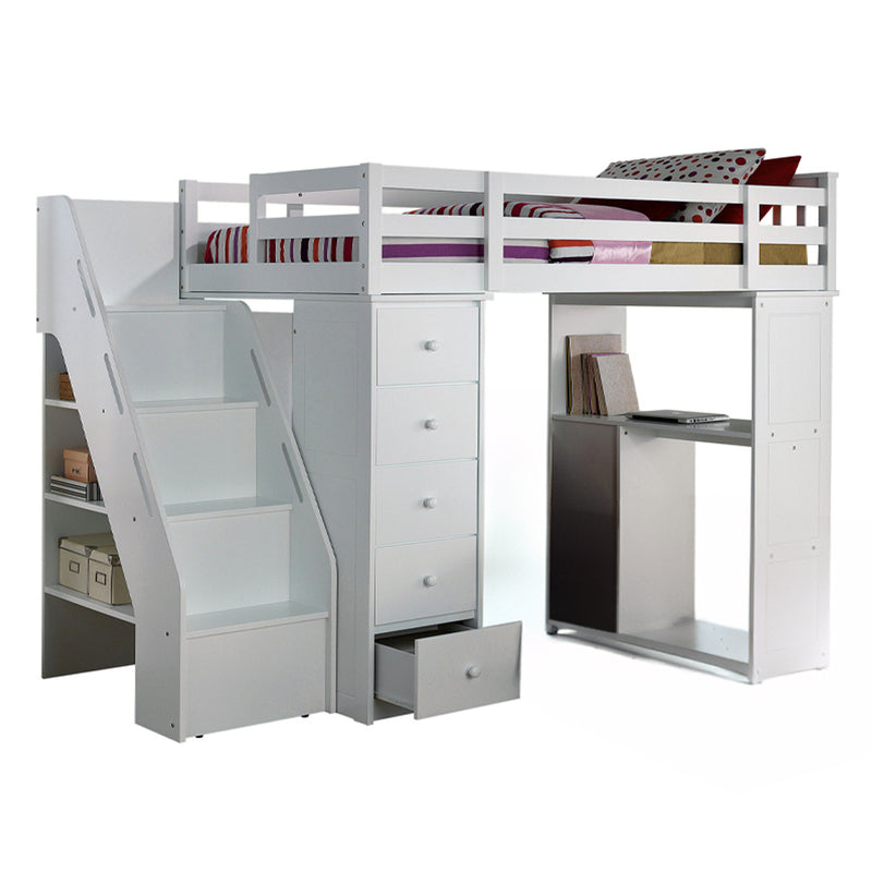 Freya Twin Loft Bed W/Storage - 37145