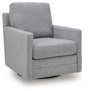 Freybourne Next-Gen Nuvella Pewter Swivel Accent Chair - A3000737