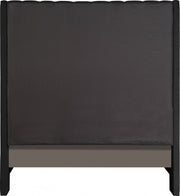 Fritz Velvet King Bed Black - Gate FurnitureKing Bed