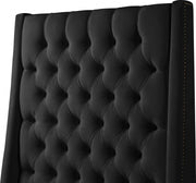 Fritz Velvet Queen Bed Black - Gate FurnitureQueen Bed