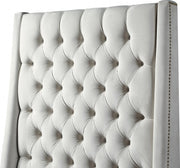 Fritz Velvet Queen Bed Cream - Gate FurnitureQueen Bed
