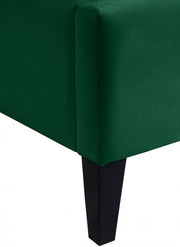 Fritz Velvet Queen Bed Green - Gate FurnitureQueen Bed