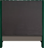 Fritz Velvet Queen Bed Green - Gate FurnitureQueen Bed
